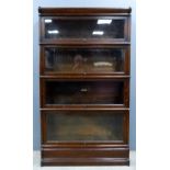 Oak Globe Wernicke four section bookcase - 153 x 87 cm . Overall condition good, no major faults