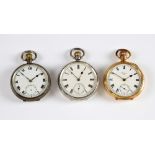 A Waltham Moon pocket watch with enamelled dial marked Waltham USA, case numbered 616829,