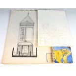 Sylvia Whiteford-Engholm. Three sketch books containing drawings and watercolours (3). Provenance: