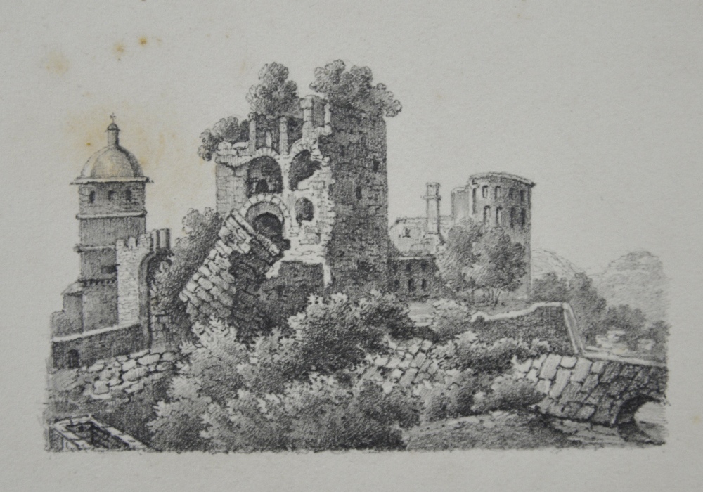 Collection of twenty 19th century Pencil drawings, landscapes architecture and portraits, unknown - Image 4 of 38