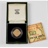 Royal mint issue Bicentenary of the Battle of Jersey gold proof coin 1781-1981, in presentation case
