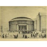 § Laurence Steven Lowry, (British 1887-1976), 'The Reference Library', signed print, 'FATG' and