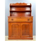 19th century secretaire cabinet with a single fitted drawer above cupboard doors, with late