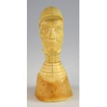 Late Victorian ivory carving of a jockey 9cm highPLEASE NOTE: THIS ITEM CONTAINS OR IS MADE OF