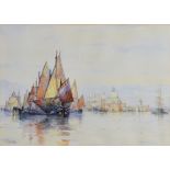 Frederick James Aldridge, (1850-1933) Venice Lagoon, watercolour, signed, 25cm x 35cm .