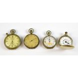 Two Air Ministry military stop watches, one stop watch has white round dial with Arabic numerals and
