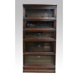 Oak five section Globe Wernicke bookcase - 177 x 87 cm . Overall condition good, no major faults