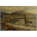 Peter MacGregor Wilson RSA (British,1856-1928). Sailing vessel in choppy waters, oil on canvas,