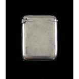 Victorian plain silver vesta case, Birmingham 1898, 5 cms, 40 grms.