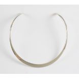 Georg Jensen torque neck ring, bearing London silver import mark 1987, Georg Jensen marks and item