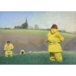 Bart O'Farrell (The Wizard on the Lizard). (British, 1941-2017). 'Daffodil Pickers', signed