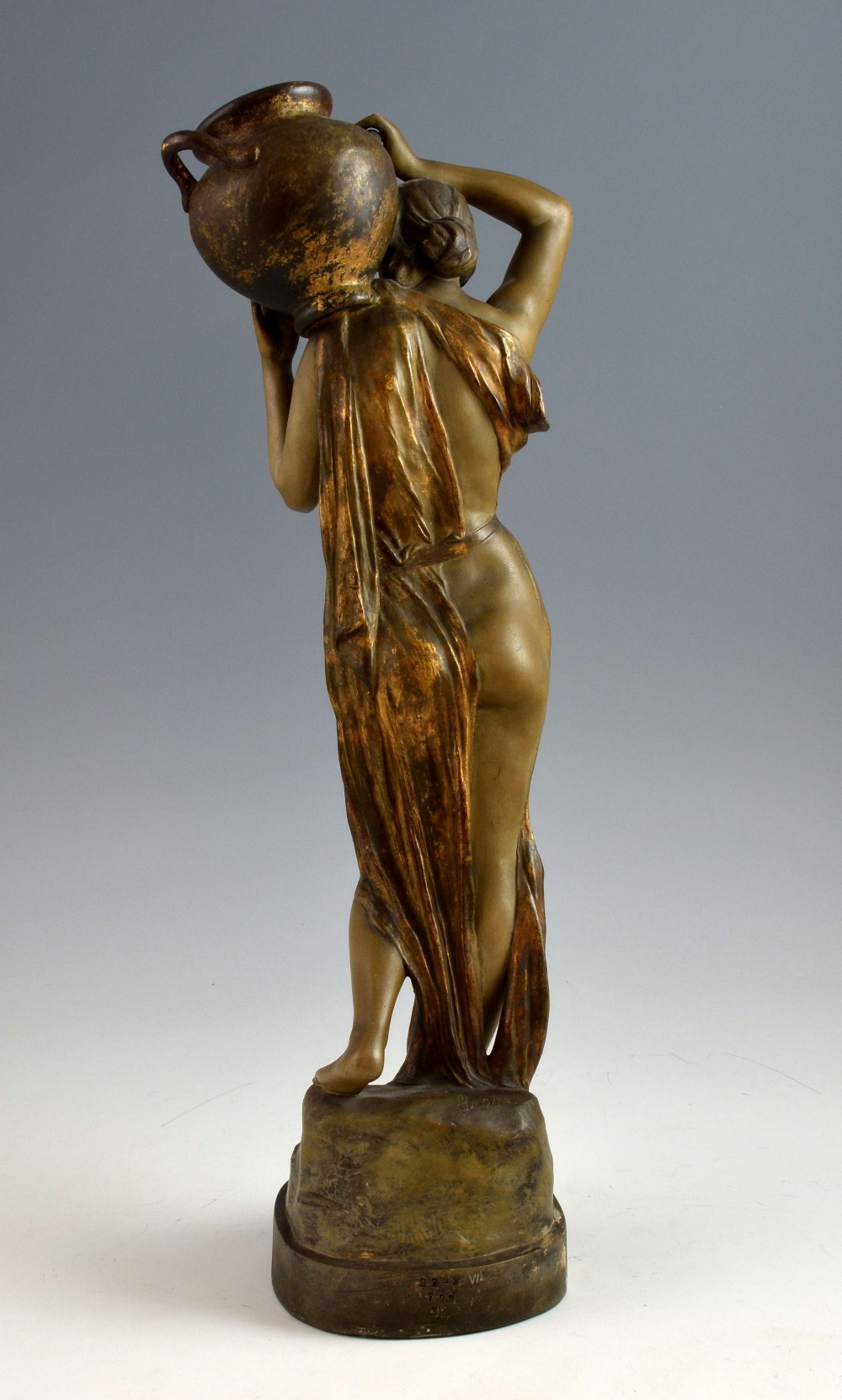 Ferdinand Grohs for Goldscheider, (attributed) blond terracotta The water carrier, patinated blond - Image 3 of 5