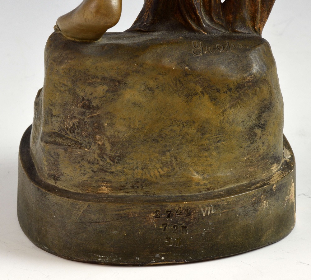 Ferdinand Grohs for Goldscheider, (attributed) blond terracotta The water carrier, patinated blond - Image 4 of 5
