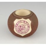 Macintyre an early 20th C match holder with insignia and motto for University College London .