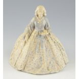 Doulton a rare figure modelled by Mark V Marshall, 1843-1913, a lady with full skirt, holding