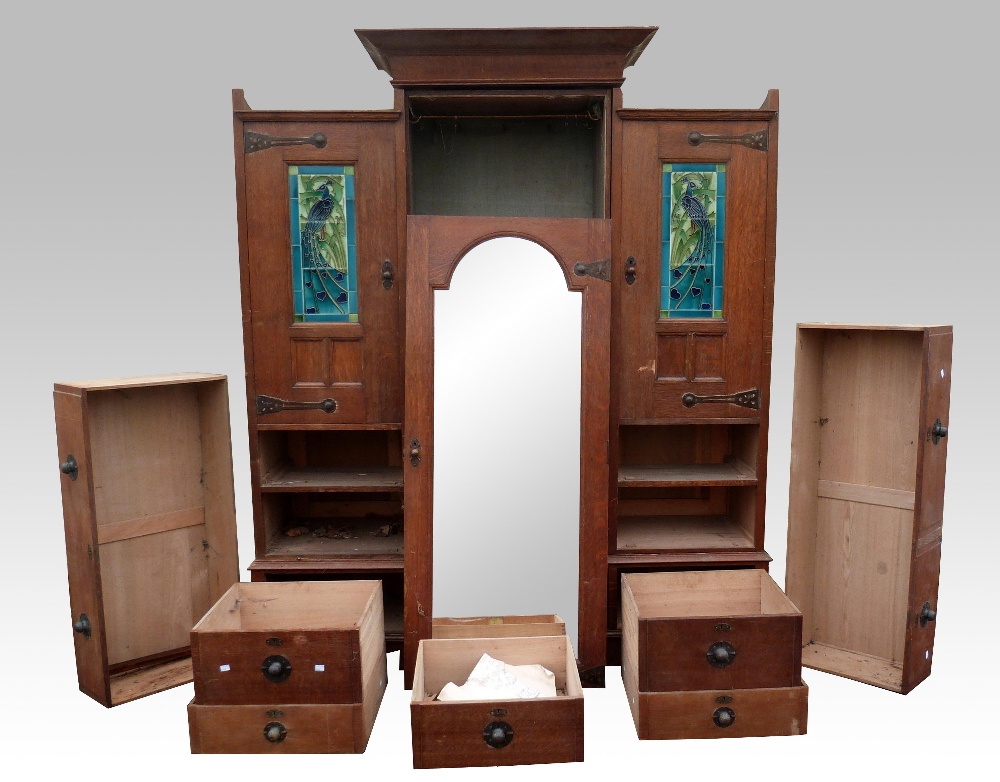 Expanded description and revised estimate, An Arts & Crafts oak compactum wardrobe, by Shapland &