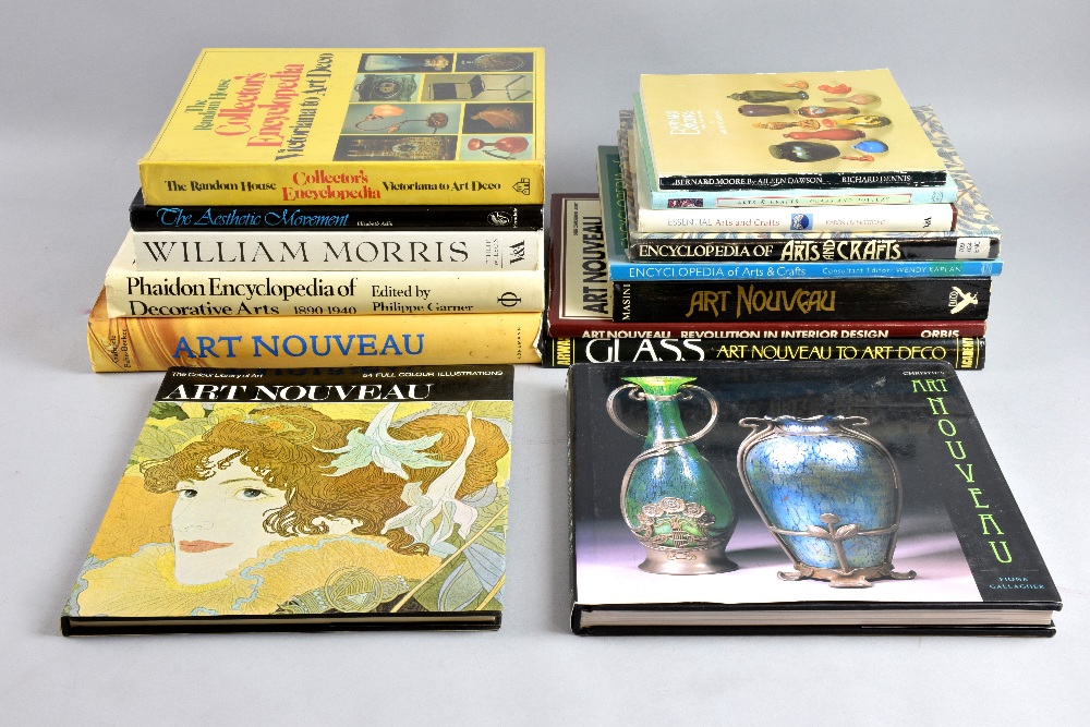 A Collection of fifteen reference books on The Aesthetic Movement, Arts and Crafts and Art