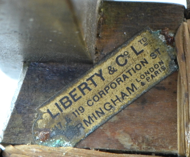 Voysey chair with rush seat and fixed Liberty's label and another chair.. - Image 3 of 3