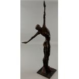 Carol Peace limited edition bronze resin sculpture of a man on square base 23/30,91 cm high.