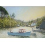 Bart O'Farrell (The Wizard on the Lizard). (British, 1941-2017). Cornish River scene, pastel, 40 x