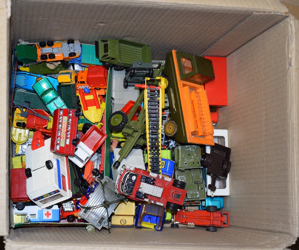 Matchbox, Dinky, Corgi die cast models, play-worn, auto route garage, Matchbox PS-1 Container Port. - Image 2 of 4