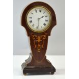 Early 20th century mahogany cased mantel clock 27cm .