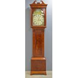 18th century mahogany eight day long case clock by William Ingram painted dial with subsidiary