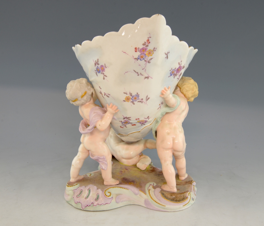 19th century French (possibly Vion and Baury) porcelain centrepiece in the form of a vase - Image 3 of 4