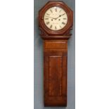 Mahogany cased weight driven long pendulum wall clock, the white enamel dial signed Wm. Sparks