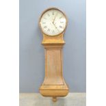 18th century mahogany pendulum wall clock by Dwerrhouse of London silvered dial with subsidiary