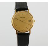 Certina gentleman's watch signed champagne dial with batons, minute track and date at 3 fitted