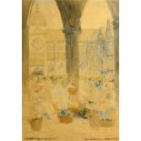 Victor Noble Rainbird (British, 1888-1936). Pair, Continental town scenes, pencil and wash sketches,