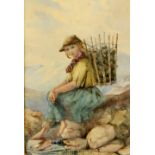 19th century English School, 'Welsh Peat Gatherer', unsigned, watercolour, titled and dated 1862