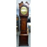 18th century mahogany and oak 30 hour long case clock by W Peplow of Watling Street, brass dial with