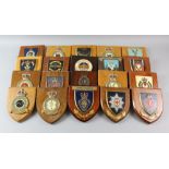Various regimental shields, approx 40Provenance; this lot is being sold on behalf of the Royal