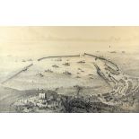 William Alexander Ansted (fl. late 19th Century) - Etching - 'Birds-eye view taken from above