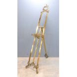 20th Century brass easel 180 cm .