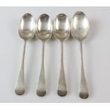 Four George V silver Old English pattern tablespoons, by Elkington & Co. Ltd., Birmingham, three
