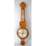 Mahogany banjo form barometer