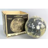 Wightman’s Lunar Globe, modelled in relief of the moon’s surface. Hand coloured dots mark Russian