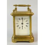 Brass and glass carriage clock 13 cm