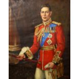 Colin Cameron Ramsay, Portrait of King George VI, painted circa 1939, oil on canvas, signed, gilt