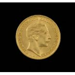 German 20 Mark gold coin 1913.