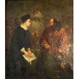 English school, oil on canvas, pair, scenes from the Merchant of Venice, 35cm x 30cms.