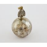 Edward VII silver grenade table lighter, Birmingham 1906.