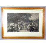 After William Powell Frith 'An English Merry-Making in the Olden Time' print, 84 cm x 50 cm,
