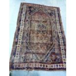 Blue ground Persian type carpet 240cm x 166cm