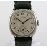 Longines Chinese market wristwatch, the signed circular enamelled dial with Arabic numerals and