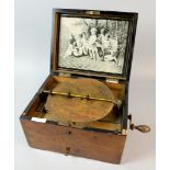 Early 20th Century walnut cased Symphonium 17 x 27 cm