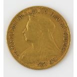 Victorian gold half sovereign 1894.